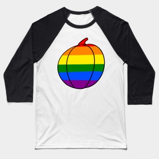 Rainbow pumpkin (Dark background) Baseball T-Shirt